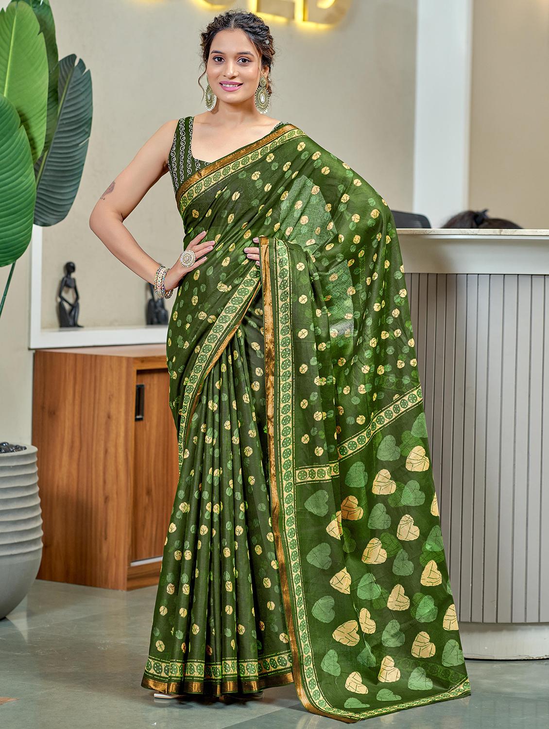 women printed casual wear saree with blouse - 21905407 -  Zoom Image - 0