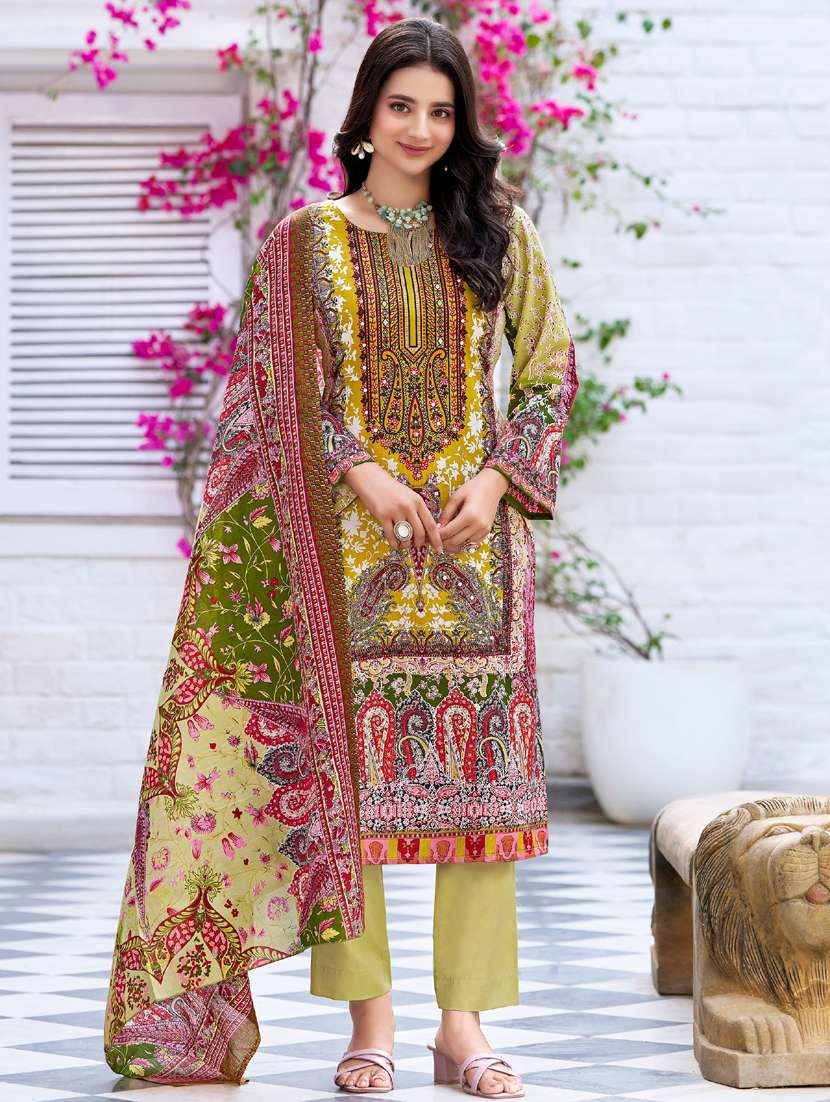 women long sleeve kurta pant with dupatta set