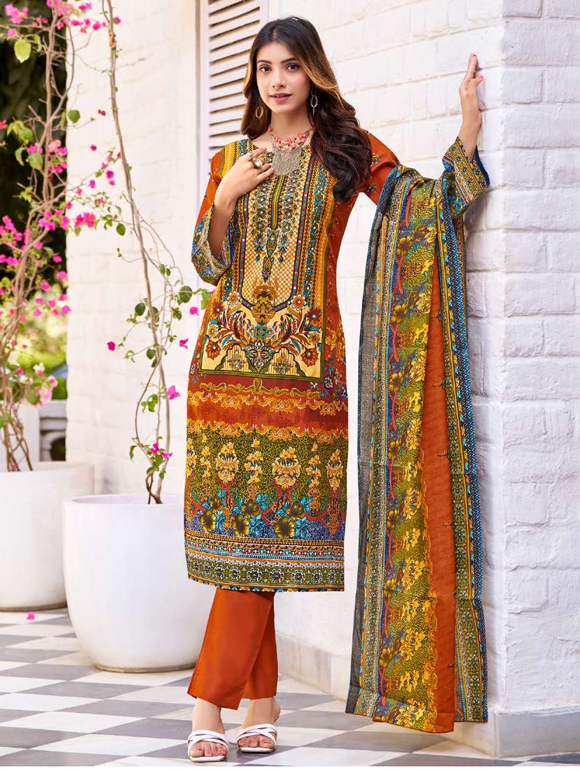 women long sleeve kurta pant with dupatta set