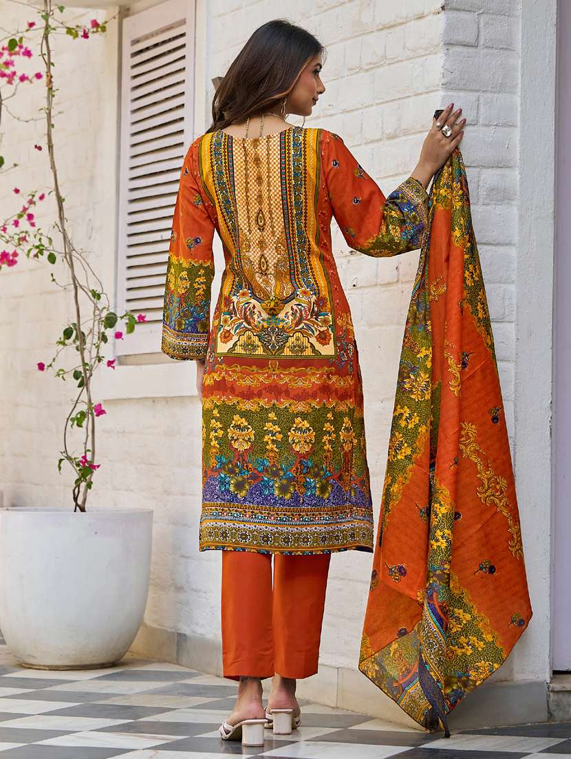 women long sleeve kurta pant with dupatta set - 21905446 - Standard Image - 3