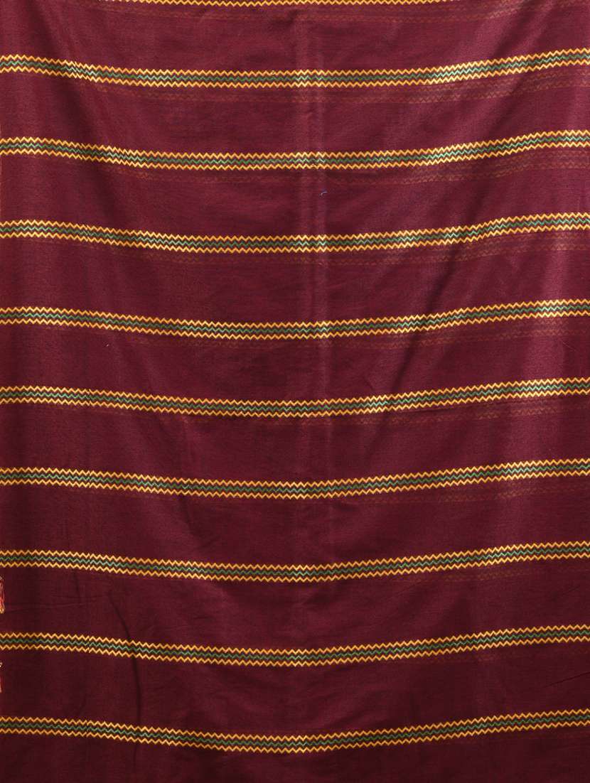 women striped handloom saree with blouse - 21905512 -  Standard Image - 5