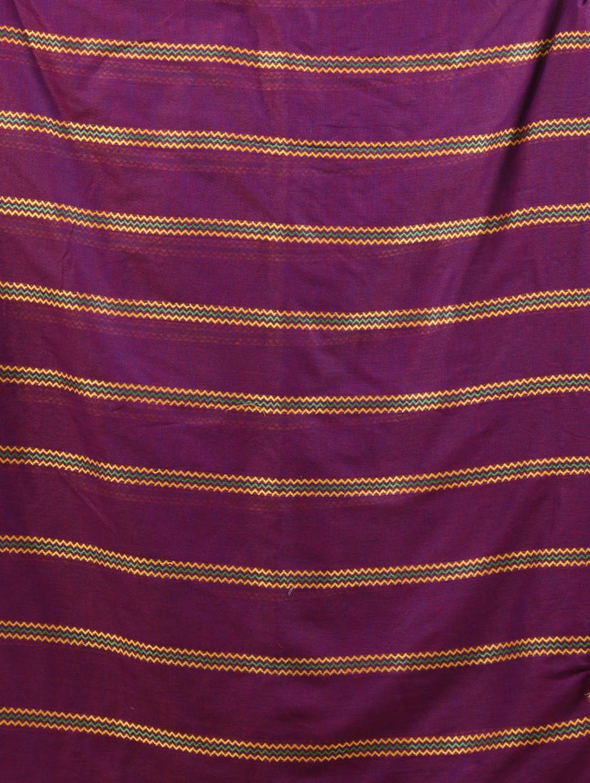 women striped handloom saree with blouse - 21905514 - Standard Image - 5