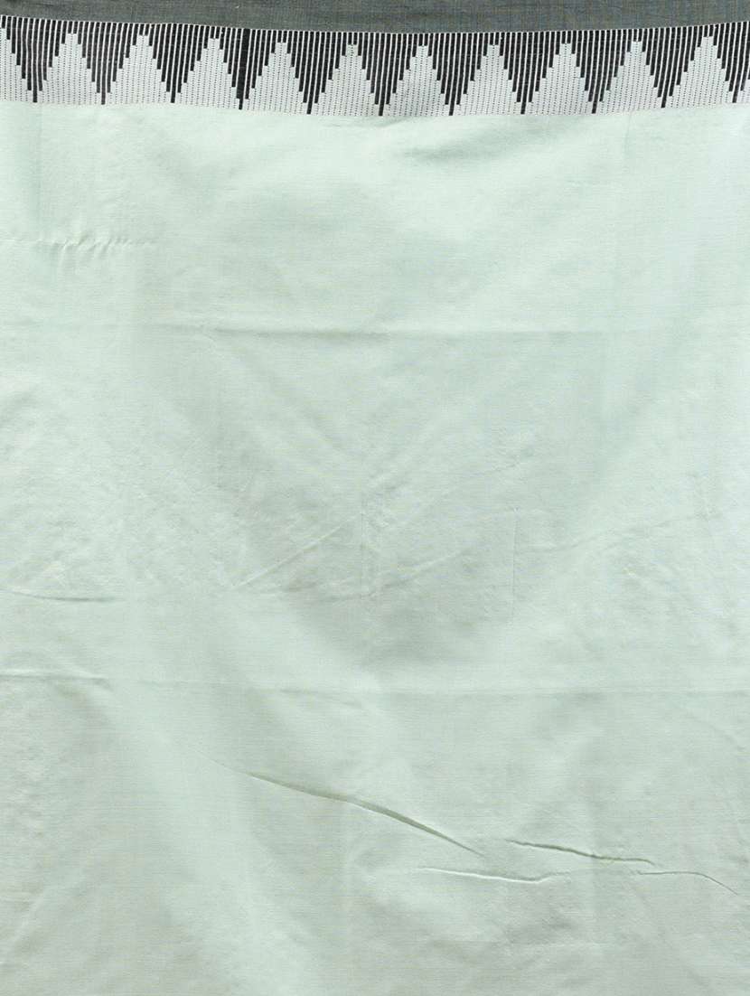 women solid with bordered handloom saree with blouse - 21905519 -  Standard Image - 5