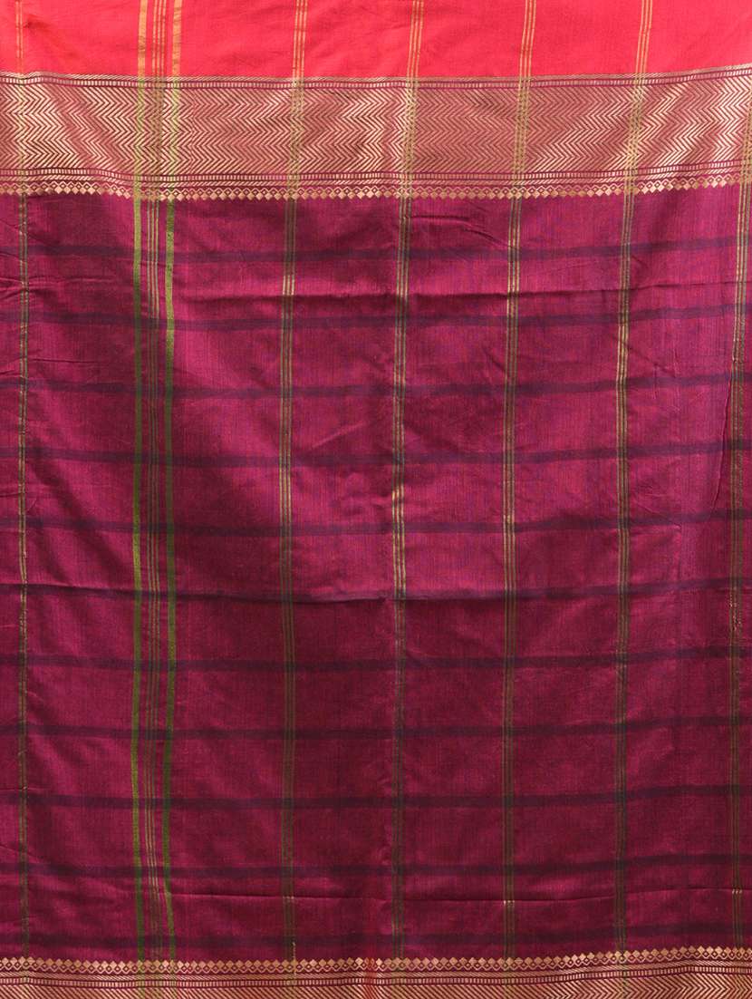 women striped handloom saree with blouse - 21905531 -  Standard Image - 5