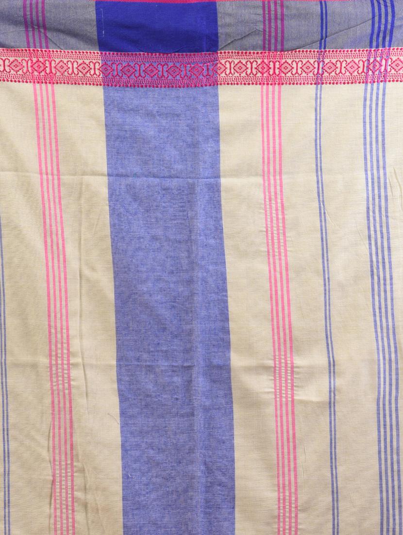 women beige handloom saree with blouse - 21905532 - Standard Image - 5