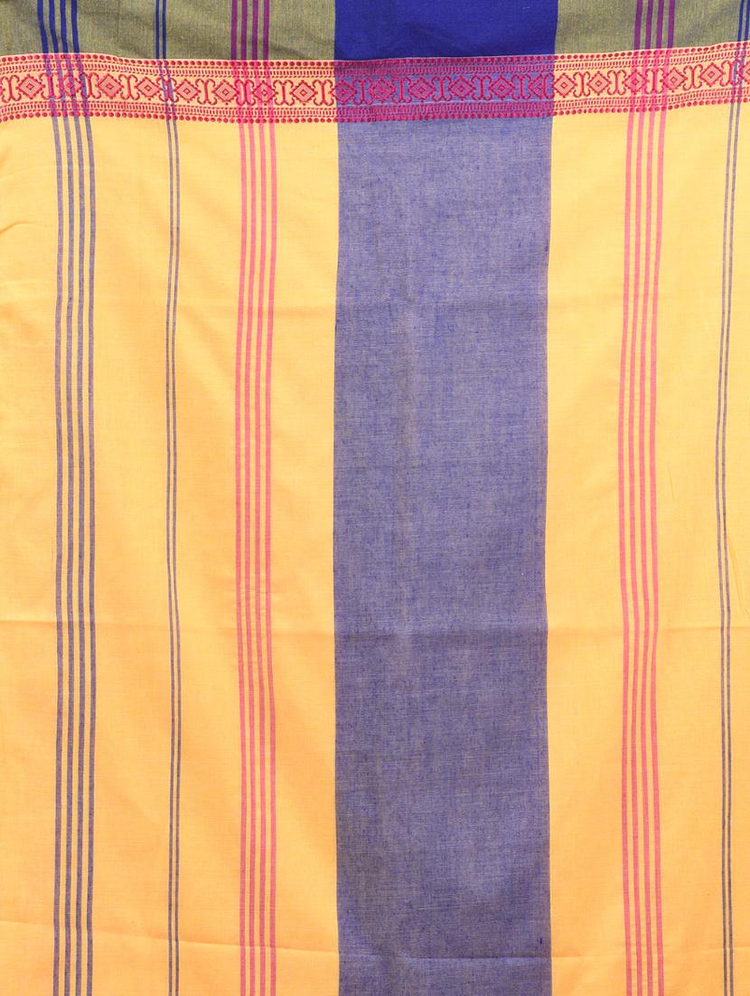 women yellow handloom saree with blouse - 21905535 - Standard Image - 5