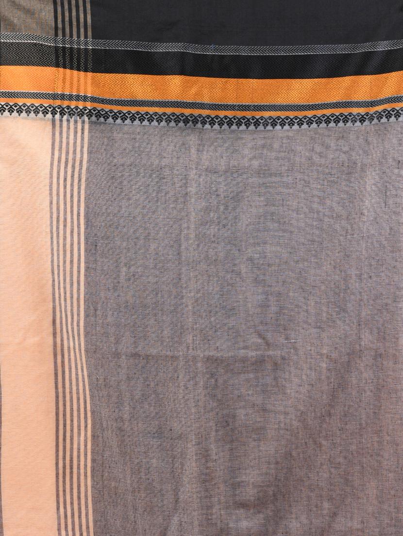 women beige handloom saree with blouse - 21905546 - Standard Image - 5
