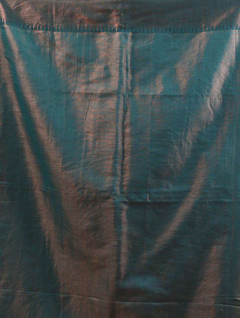women solid with bordered handloom saree with blouse - 21905562 - Standard Image - 5