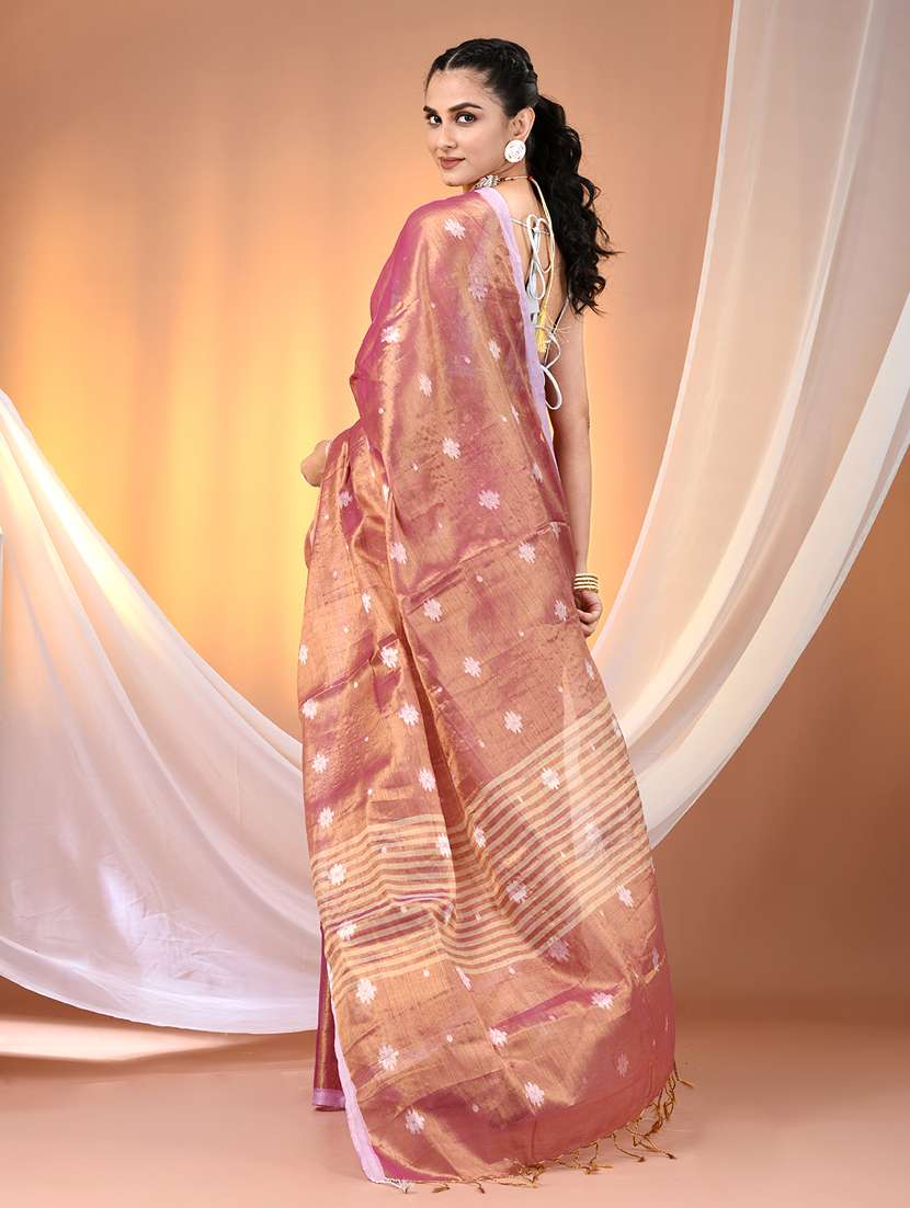 women self design handloom saree with blouse - 21905563 -  Standard Image - 3