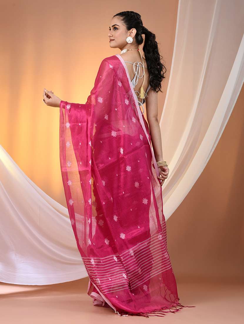 women self design handloom saree with blouse - 21905568 -  Standard Image - 3