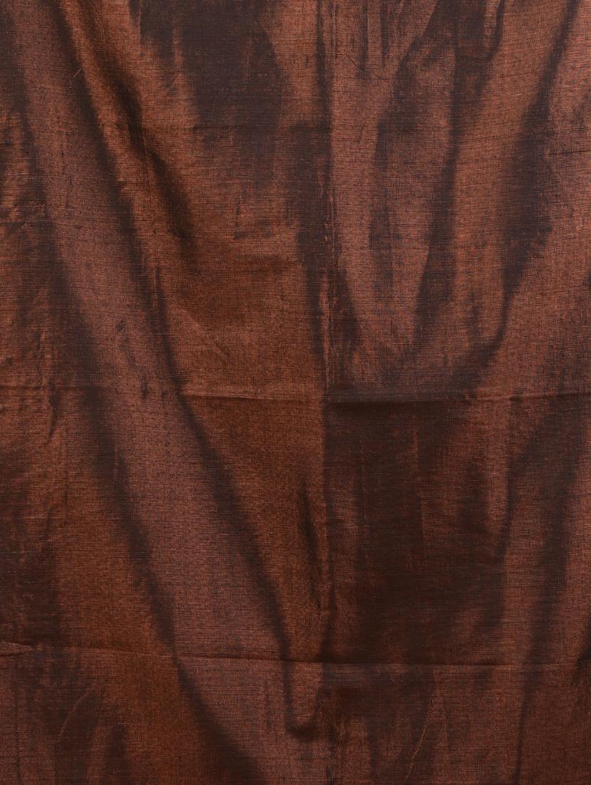 women brown handloom saree with blouse - 21905570 - Standard Image - 5
