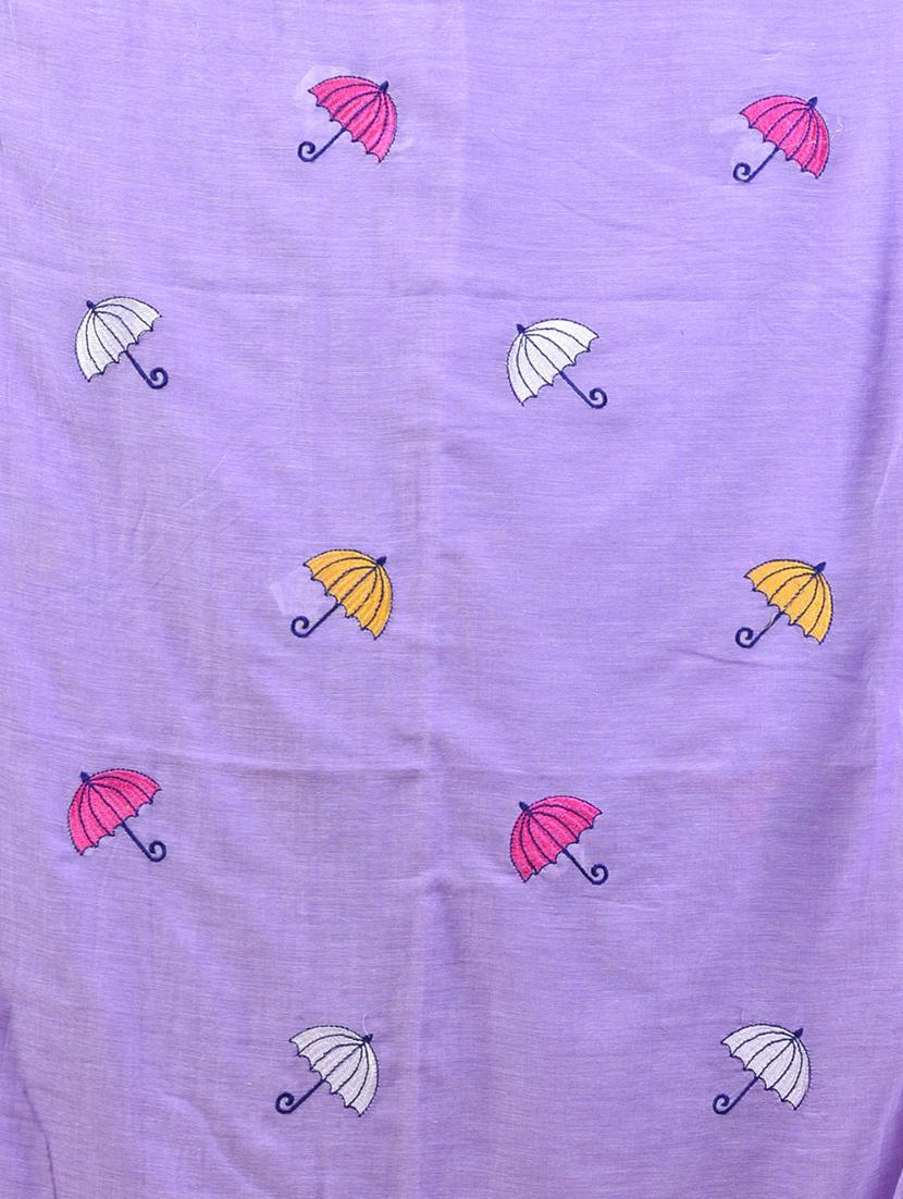women lavender handloom saree - 21905588 - Standard Image - 5