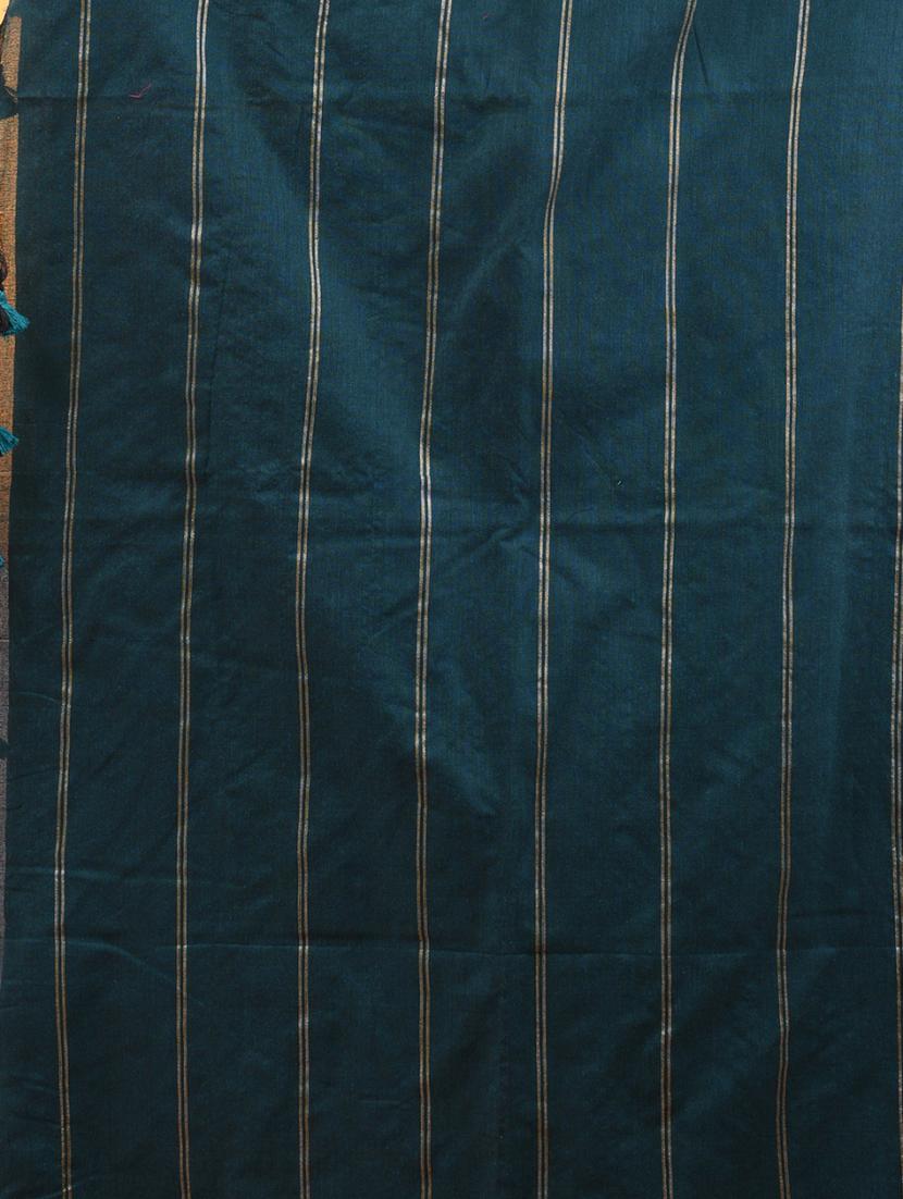 women striped handloom saree with blouse - 21905602 - Standard Image - 5