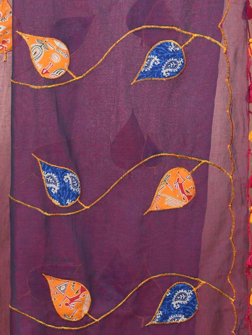 women purple handloom saree - 21905604 -  Standard Image - 5