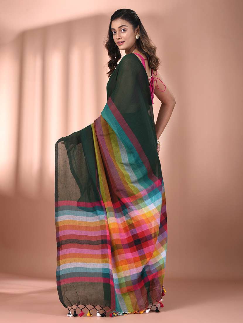 women green handloom saree - 21905611 -  Standard Image - 3