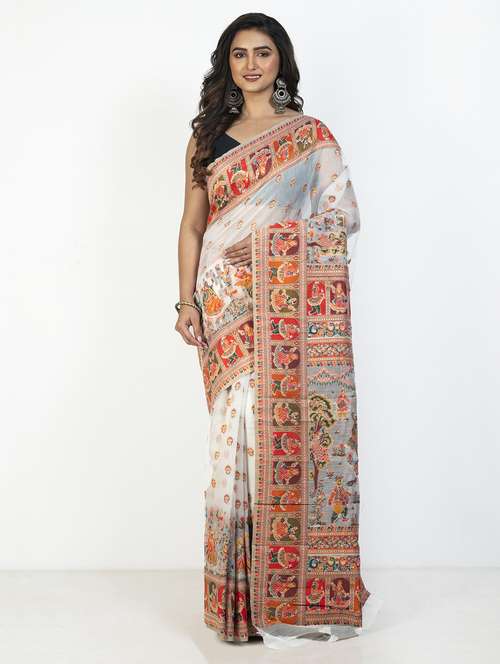 women self design bordered saree with blouse - 21905733 - Standard Image - 0