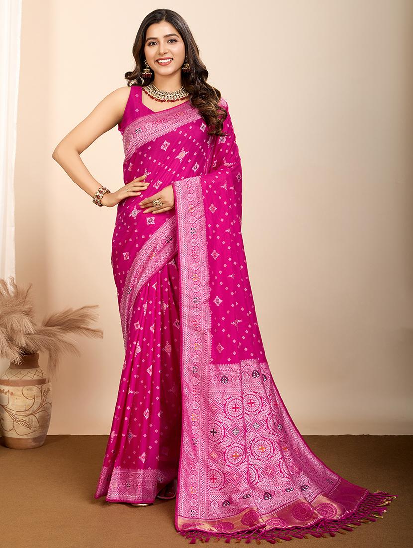 women self design banarasi saree with blouse - 21905800 -  Zoom Image - 0