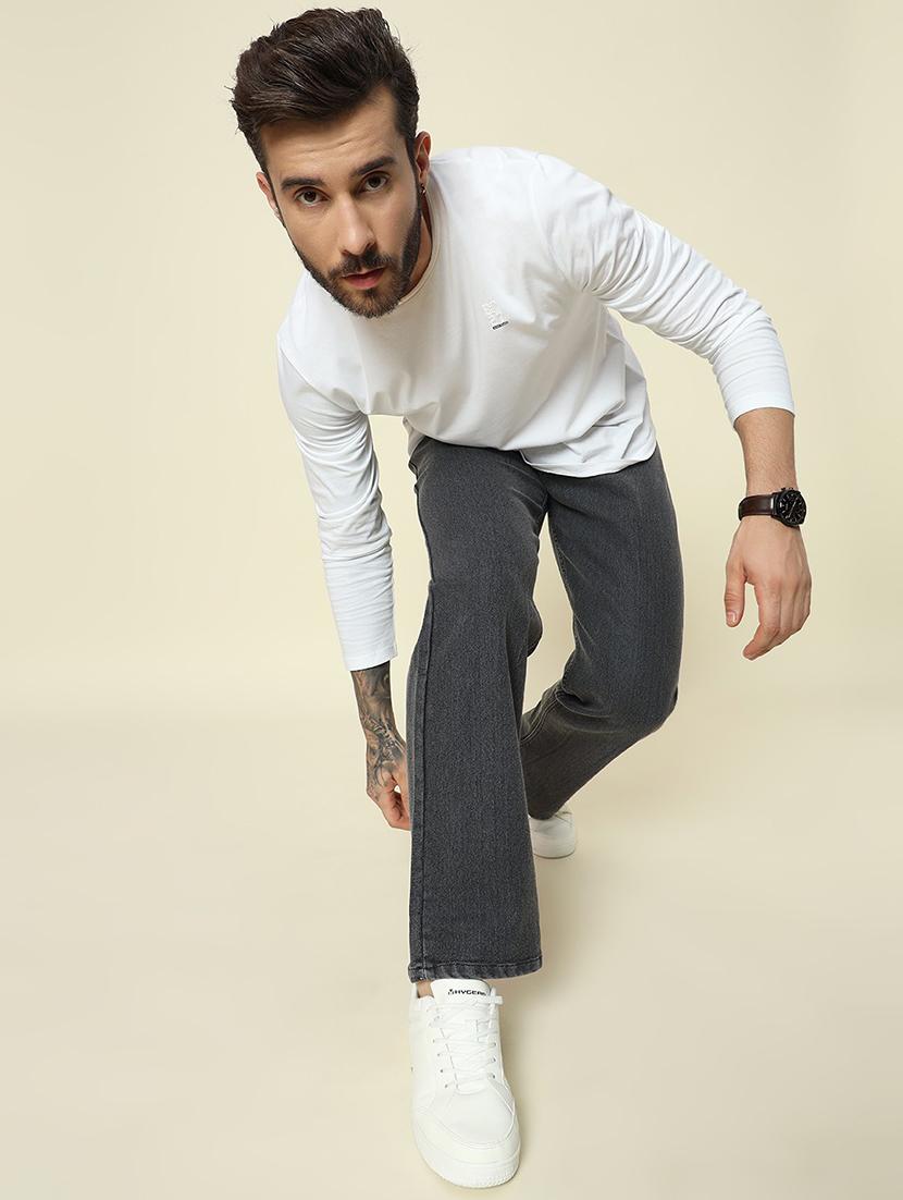 men solid mid rise straight fit jean - 21905879 - Standard Image - 3