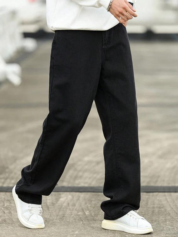 men solid mid rise baggy jean - 21905884 - Standard Image - 3