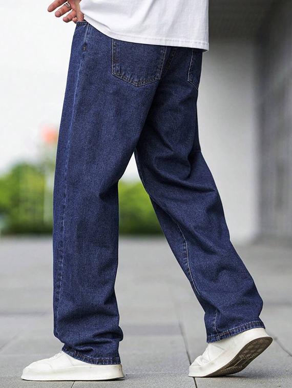 men solid mid rise baggy jean - 21905921 - Standard Image - 3