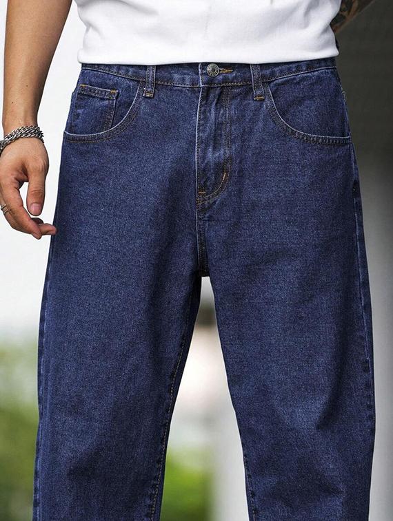 men solid mid rise baggy jean - 21905921 - Standard Image - 5