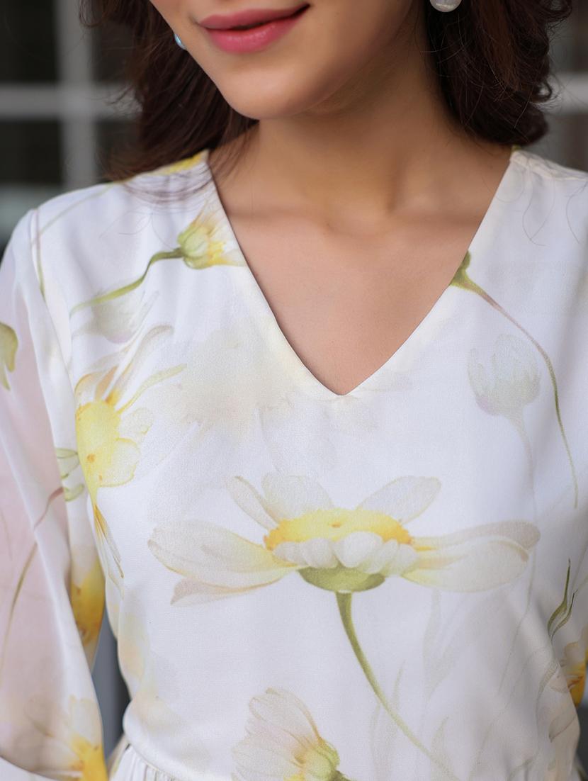 women white floral printed tiered dress - 21906087 - Standard Image - 5