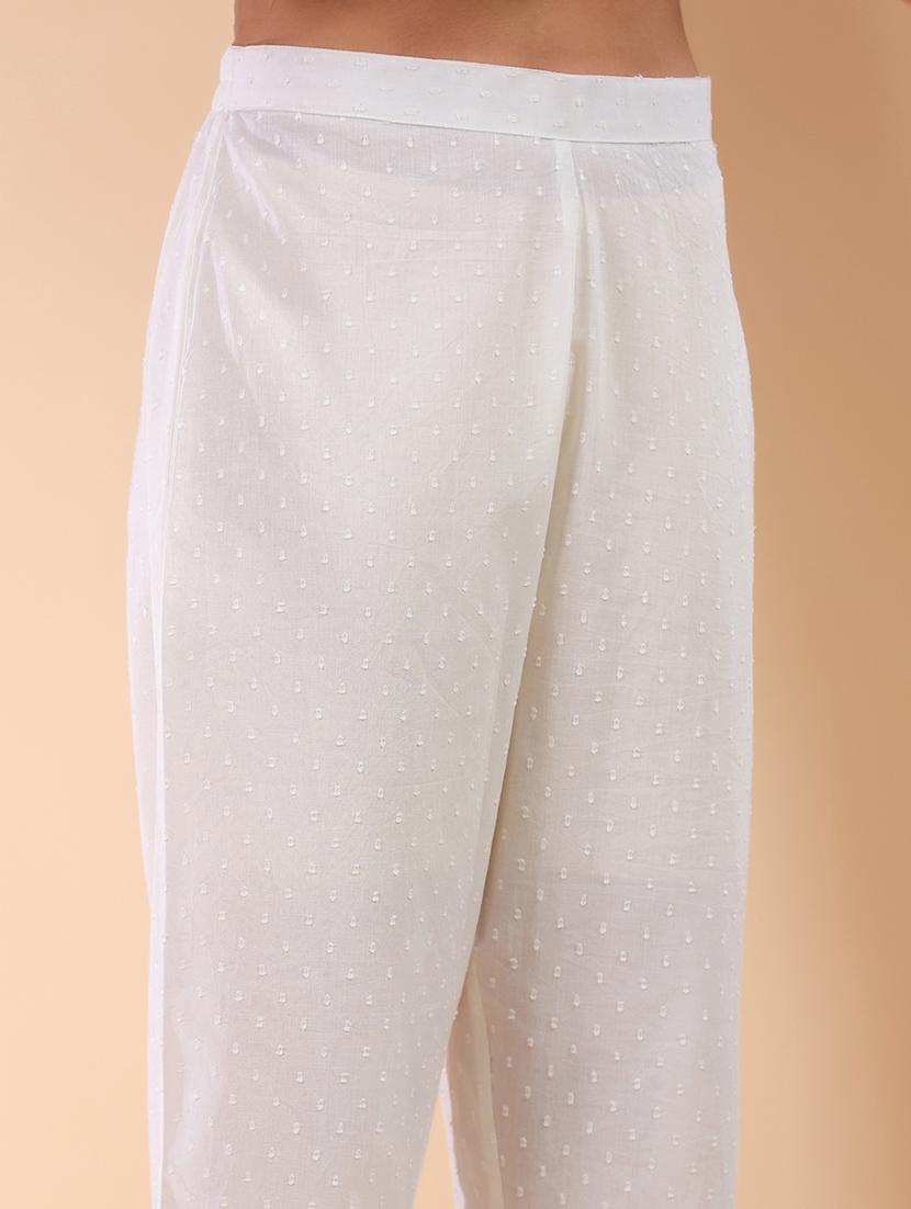 women off white self design kurta pant set - 21906146 - Standard Image - 5