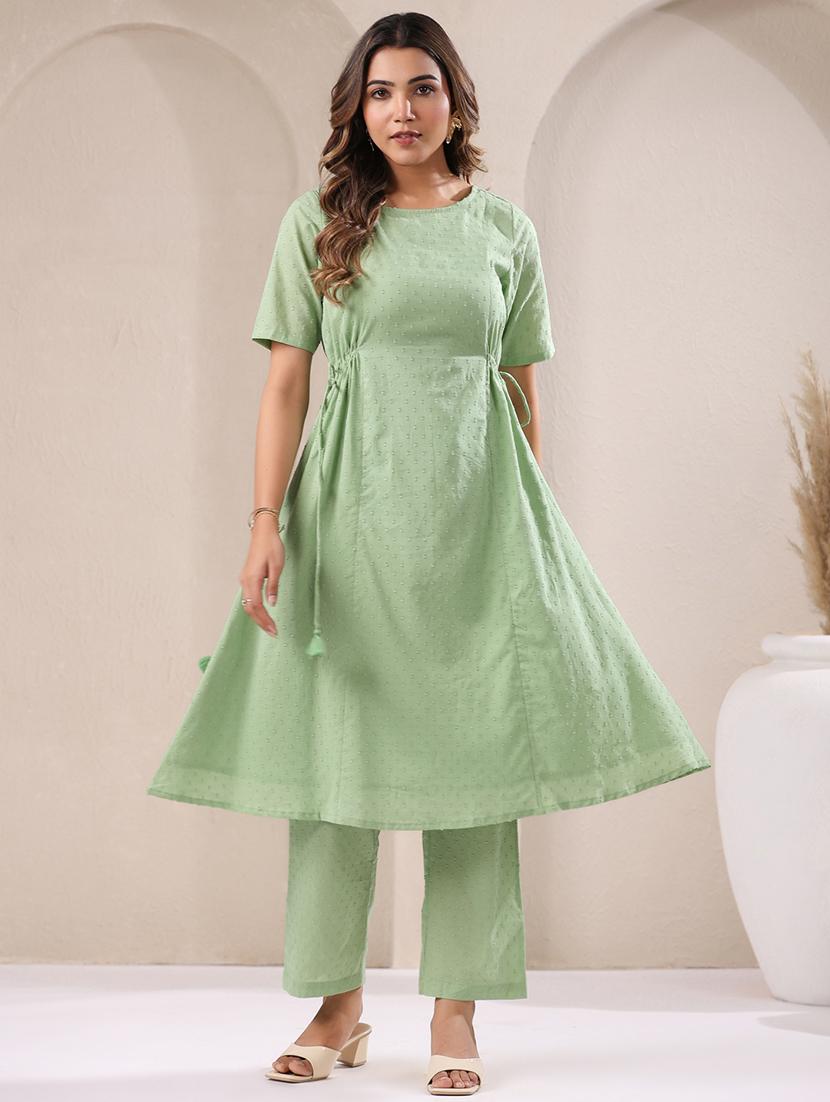 women neo mint self design kurta pant set - 21906148 -  Zoom Image - 0