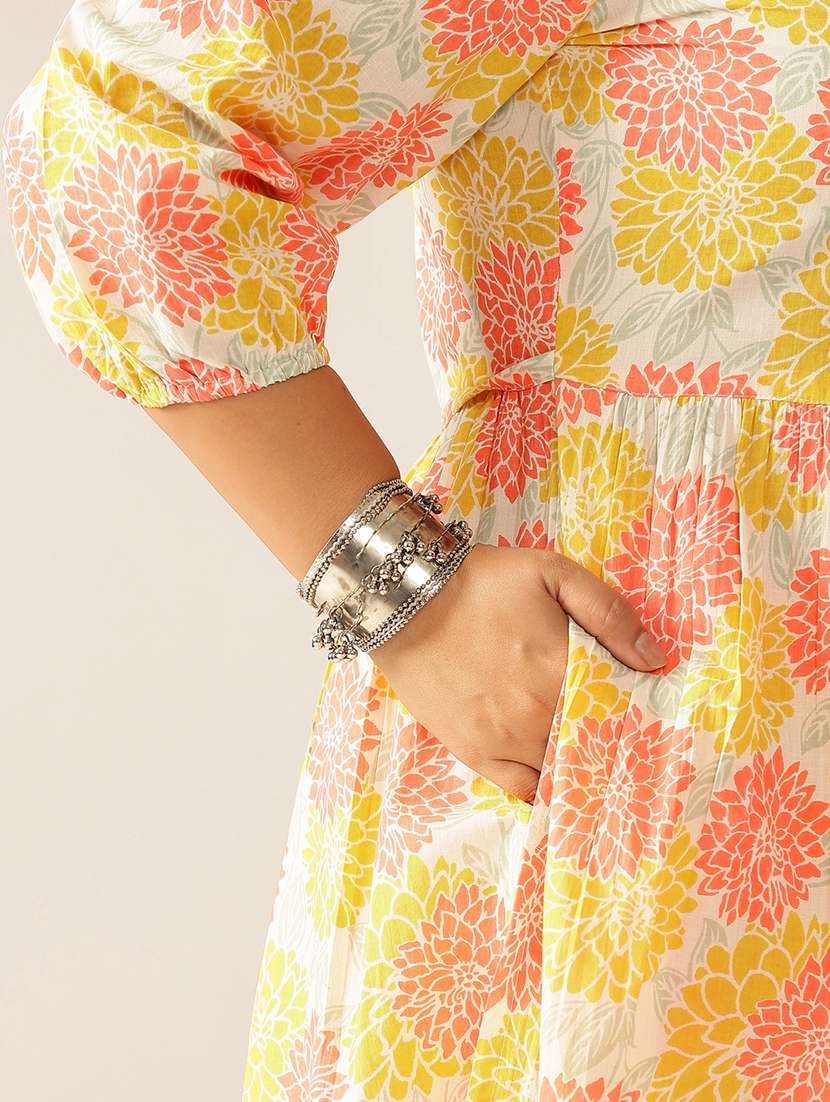 women plus size floral printed kurta pant set - 21906150 -  Standard Image - 3