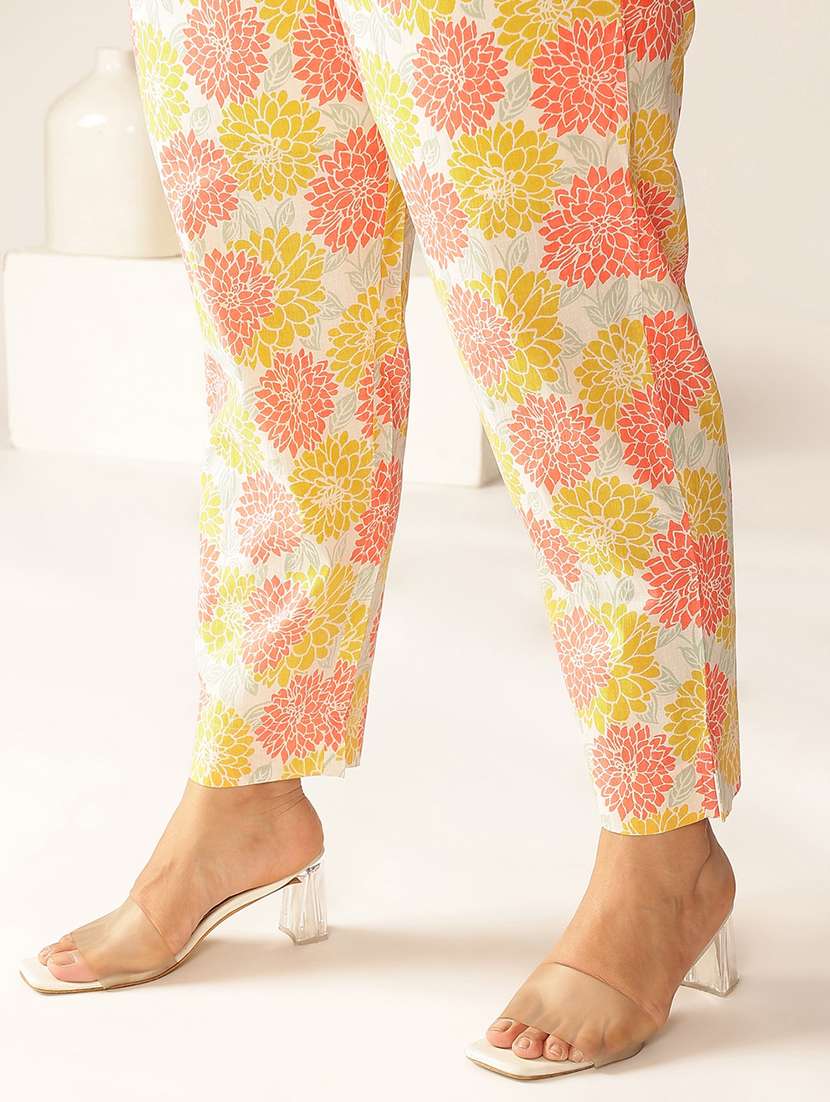 women plus size floral printed kurta pant set - 21906150 -  Standard Image - 5