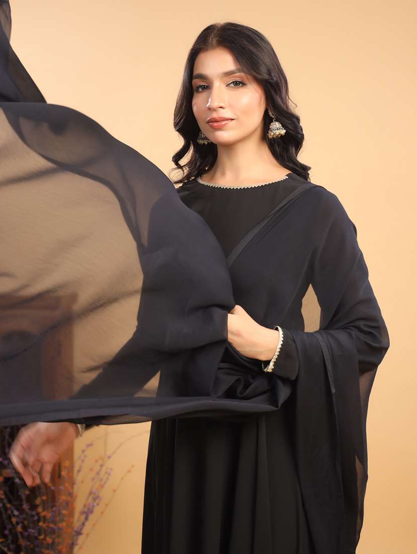 women solid long sleeve kurta pant with dupatta set - 21906154 - Standard Image - 3