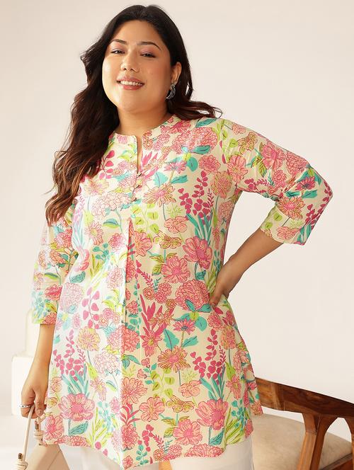 women plus size three quarter sleeve tunic - 21906339 - Standard Image - 0
