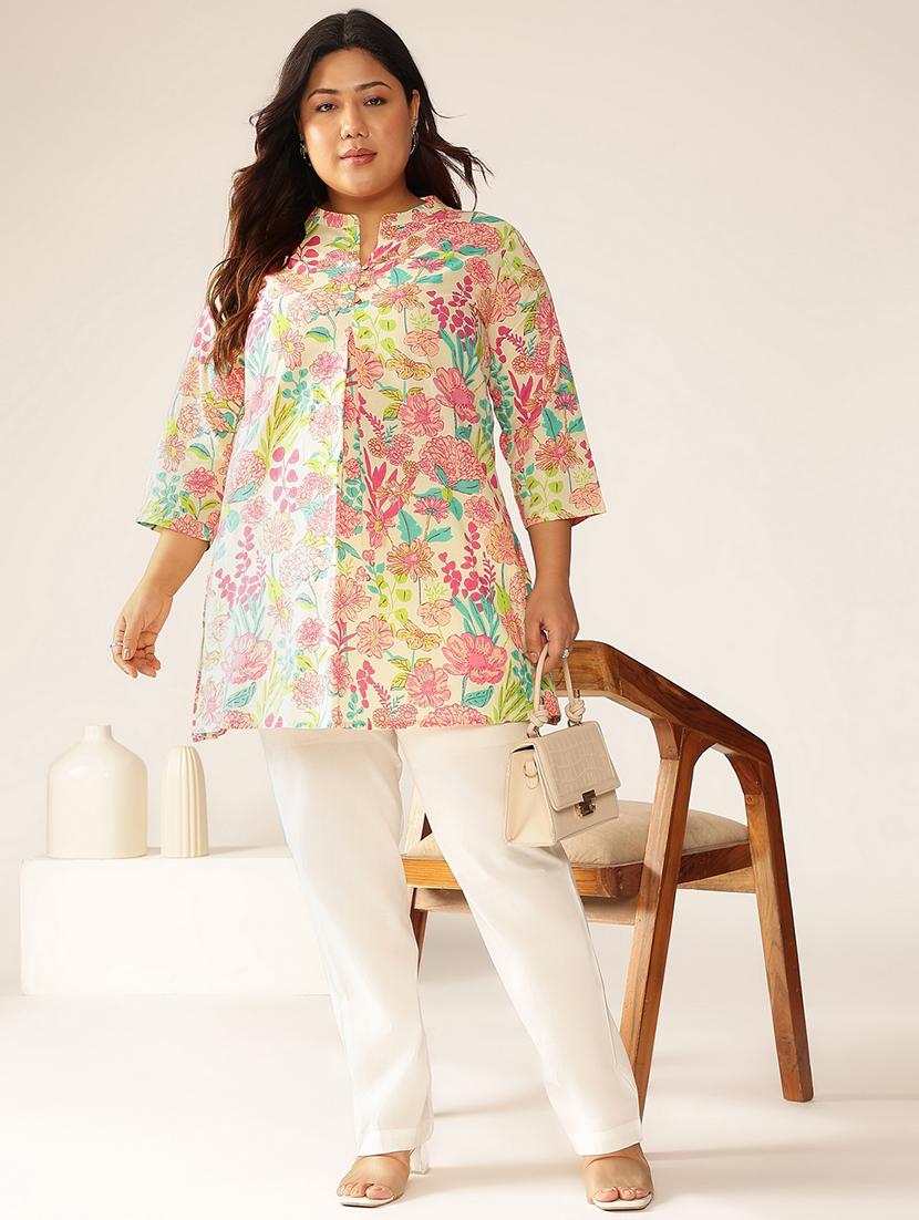 women plus size three quarter sleeve tunic - 21906339 - Standard Image - 3