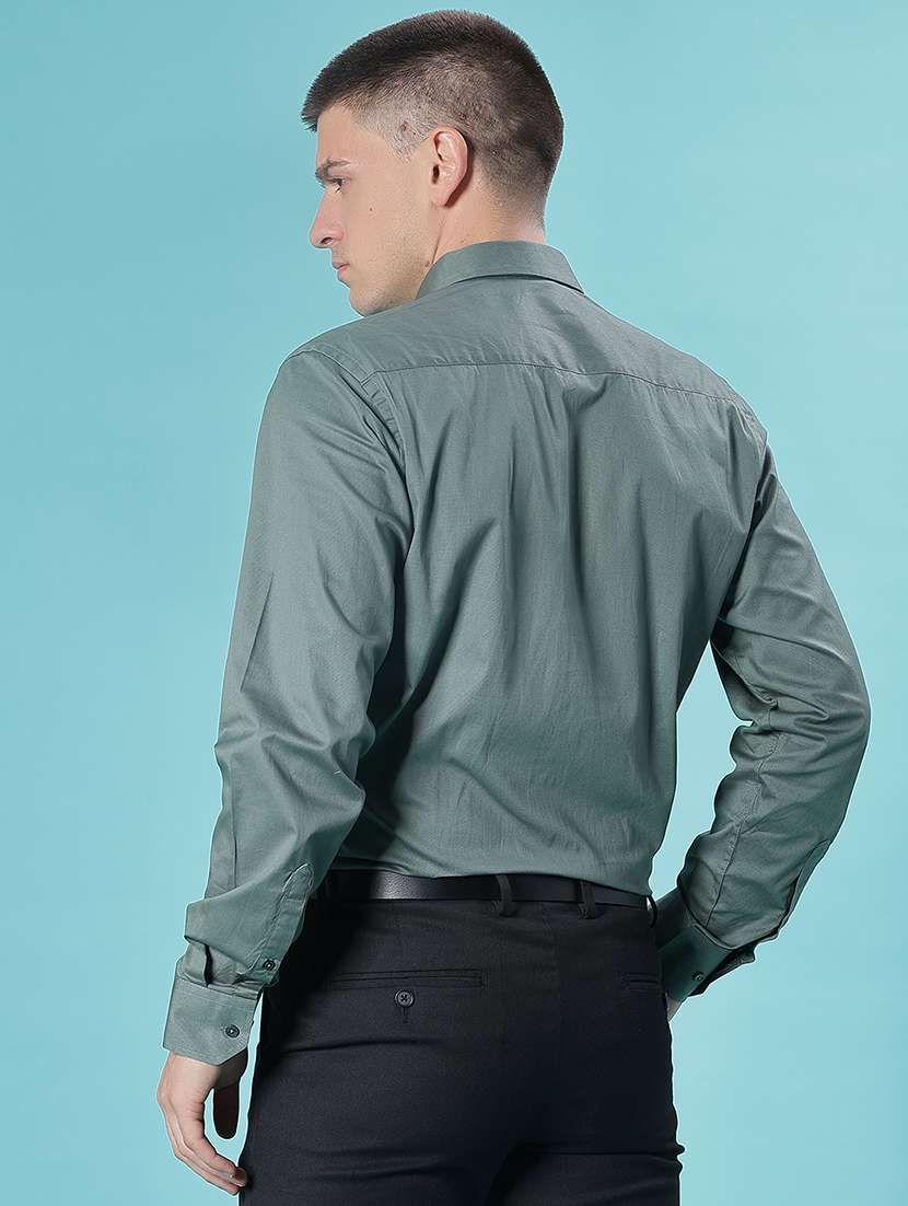 men solid long sleeve collared shirt - 21906421 -  Standard Image - 3