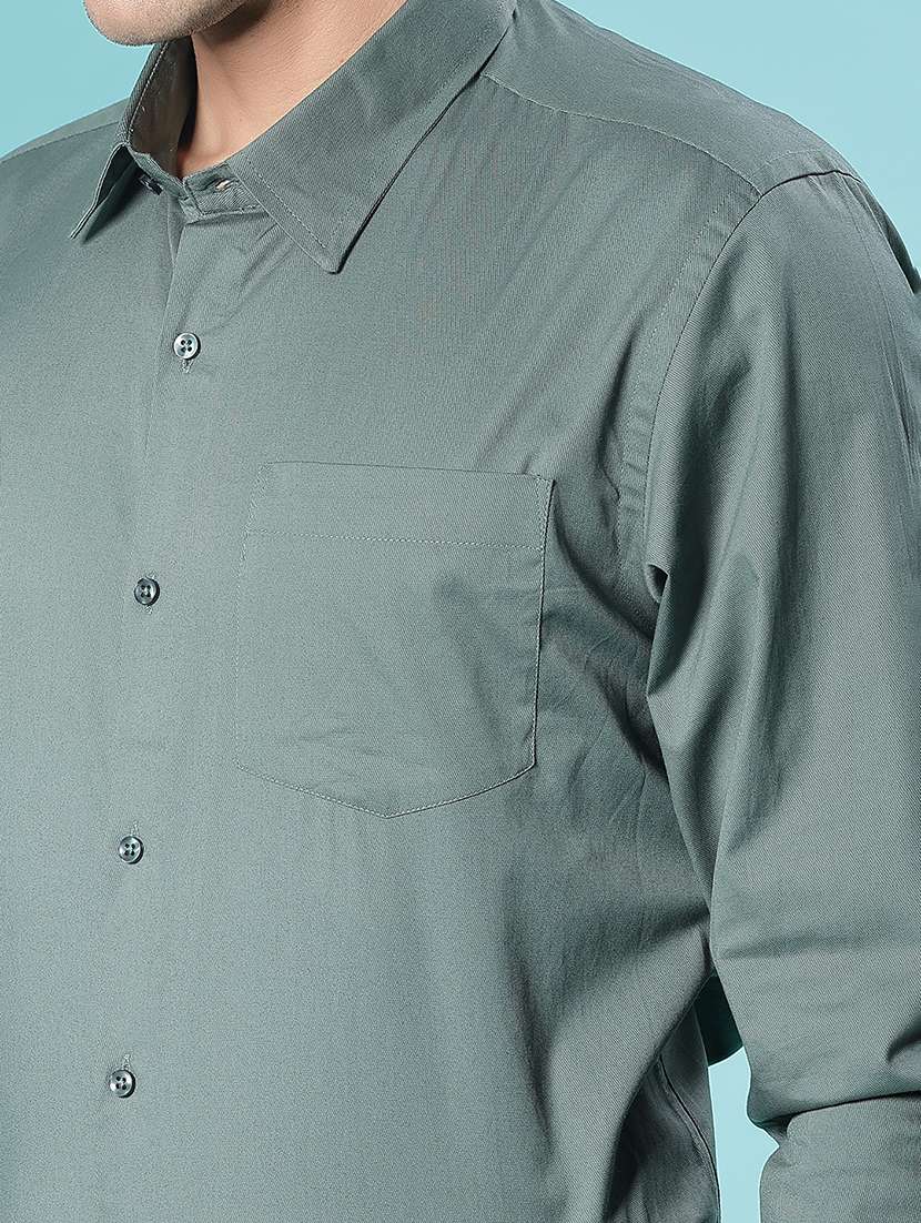 men solid long sleeve collared shirt - 21906421 -  Standard Image - 5
