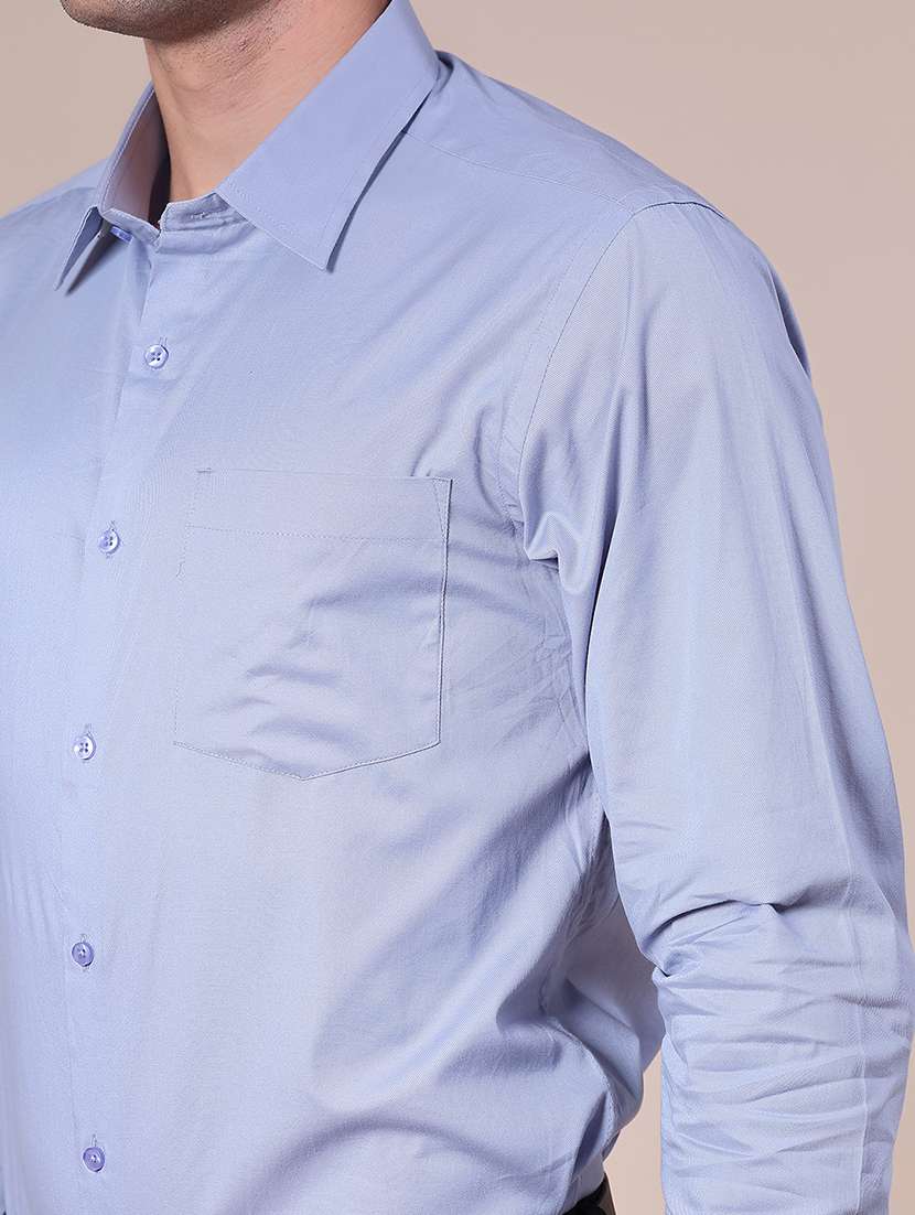men solid long sleeve collared shirt - 21906422 -  Standard Image - 5
