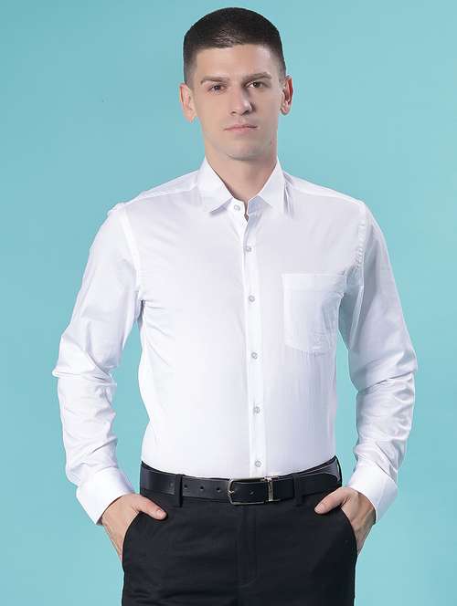 men solid long sleeve collared shirt - 21906423 -  Standard Image - 0