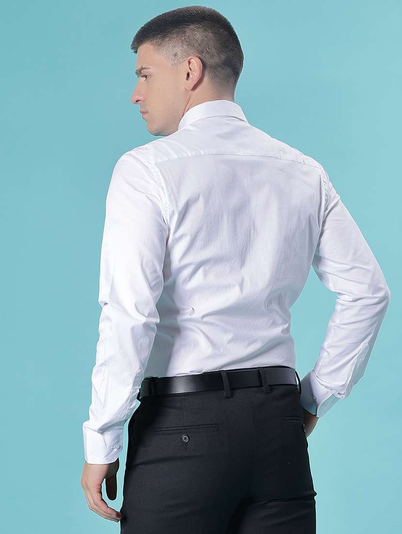 men solid long sleeve collared shirt - 21906423 -  Standard Image - 3