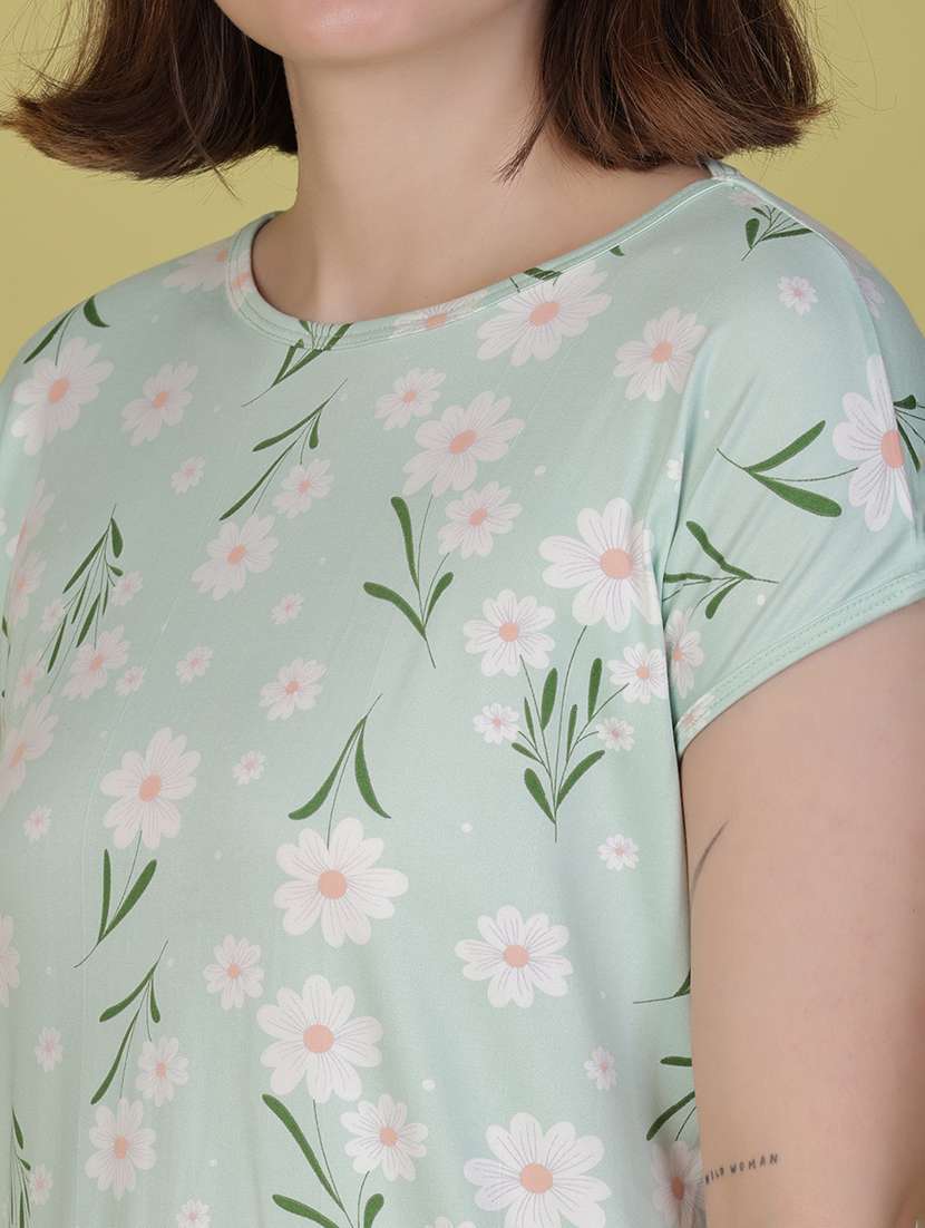 women printed short sleeve sleepshirt - 21906427 -  Standard Image - 5