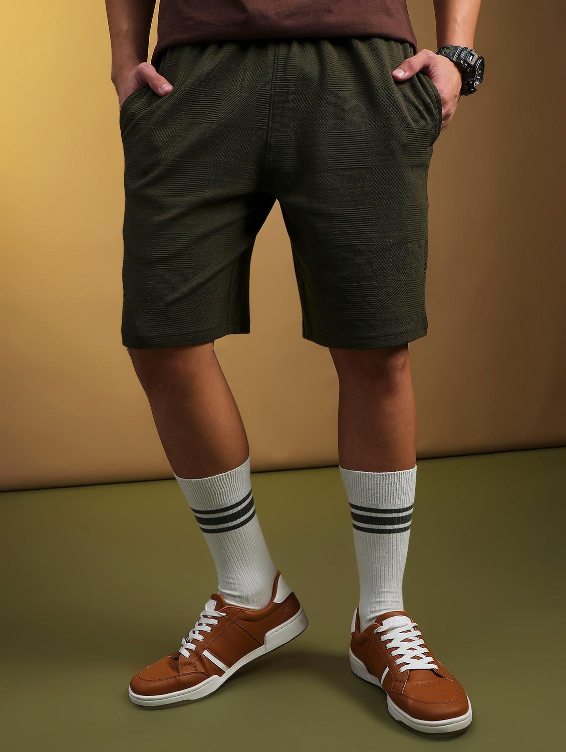 olive jacquard short - 21906592 - Zoom Image - 0