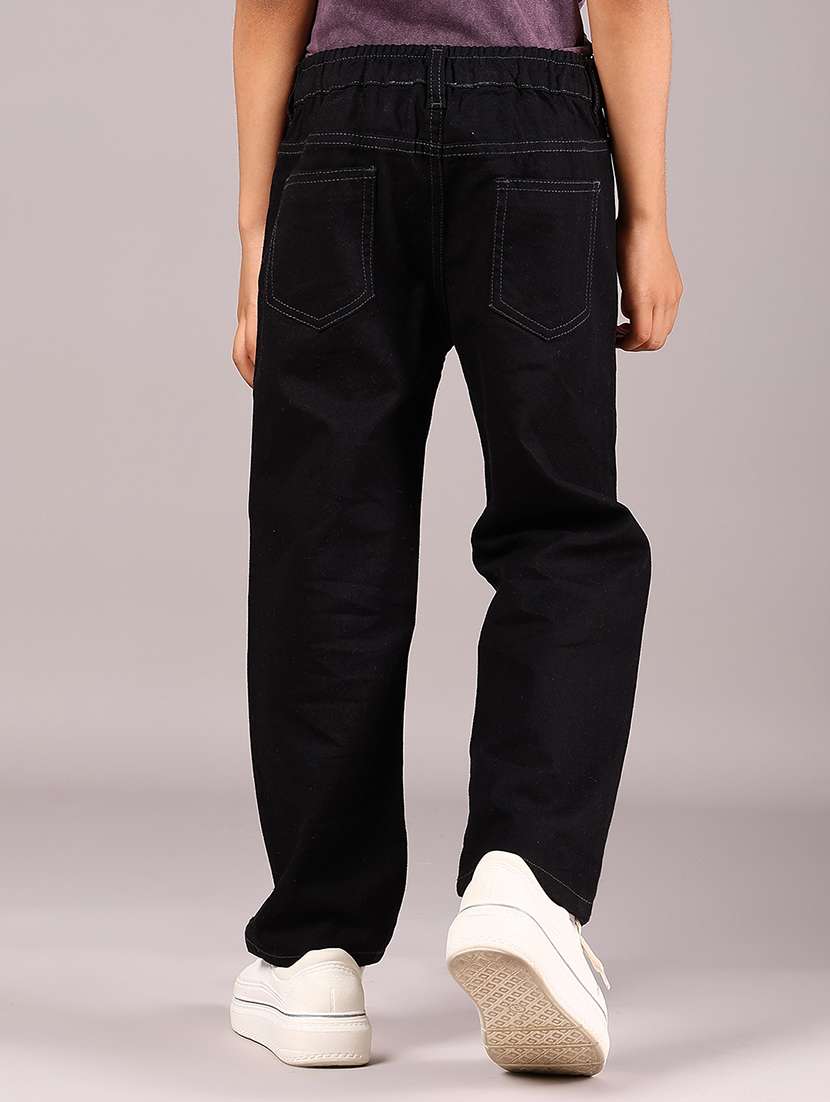 boys black solid mid rise relaxed jean - 21906698 -  Standard Image - 3
