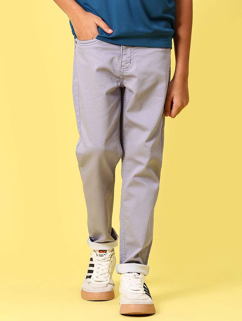 boys solid mid rise straight fit jeans - 21906702 - Zoom Image - 0