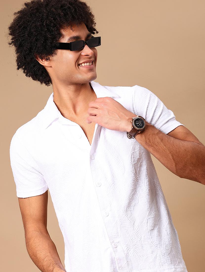 men self design short sleeve casual fit casual shirt - 21906743 - Zoom Image - 0