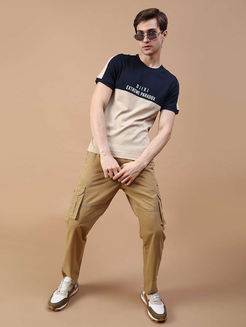 men color block short sleeve regular fit t-shirt - 21906762 - Standard Image - 3