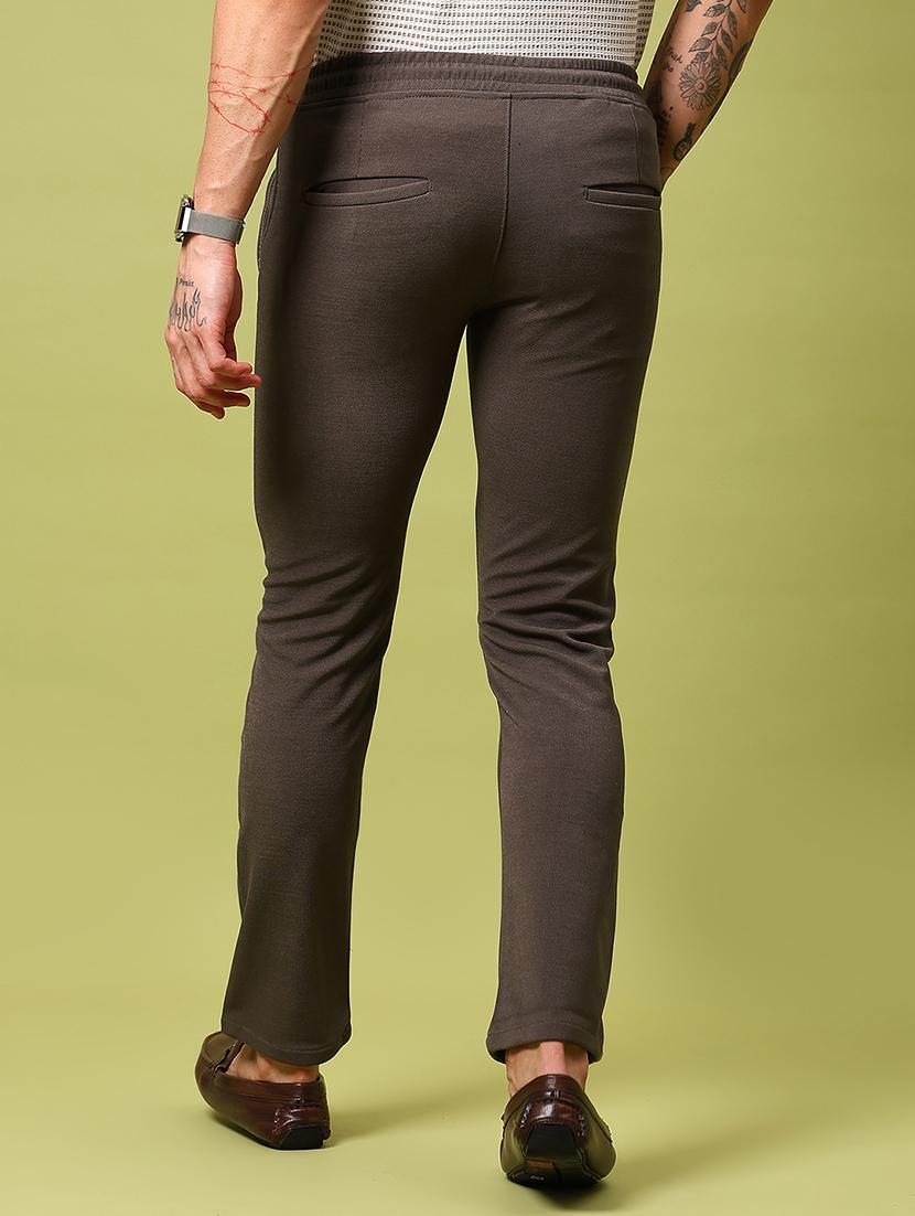 men solid mid rise straight fit chinos - 21906772 - Standard Image - 3