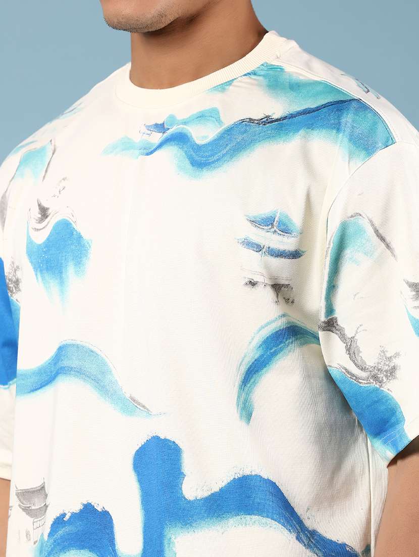 men printed short sleeve oversized t-shirt - 21906783 -  Standard Image - 3