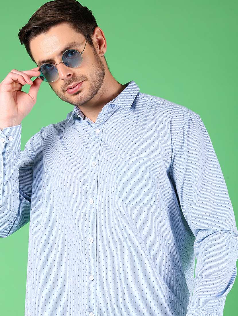men printed long sleeve regular fit casual shirt - 21906785 -  Standard Image - 3