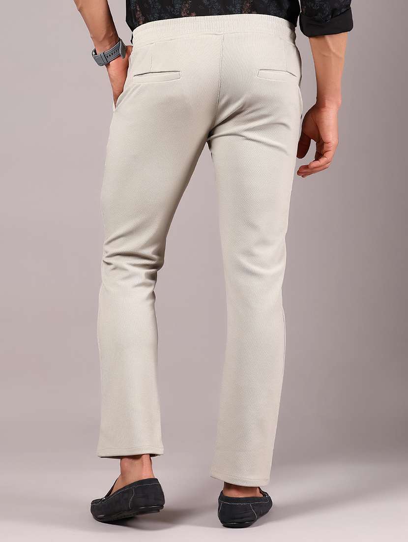 men solid md rise casual chinos  - 21906786 -  Standard Image - 3