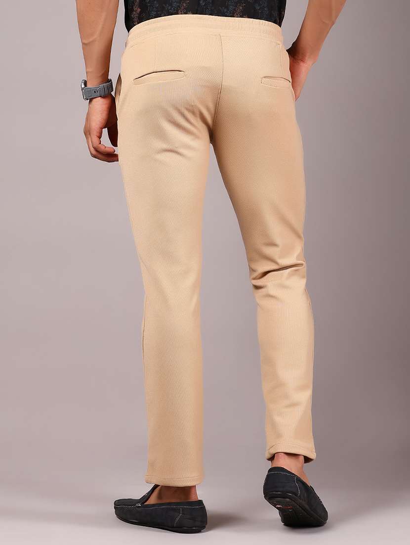 men solid md rise casual chinos  - 21906787 -  Standard Image - 3