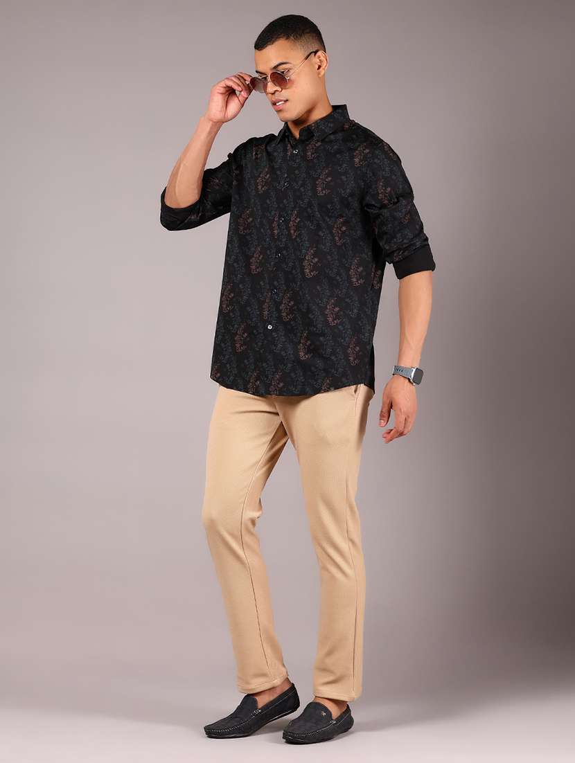 men solid md rise casual chinos  - 21906787 -  Standard Image - 5